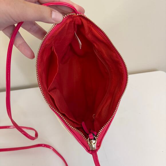 Coastal Starfish Beach Bag Pink Paper Straw Crossbody Purse Summer Resort Tote - Picture 8 of 8